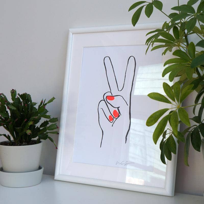 Peace Hand Print