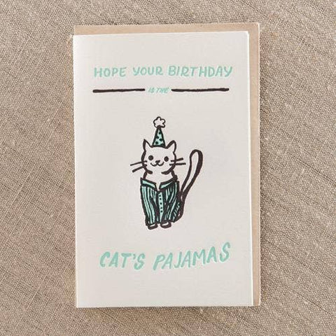 Birthday Cats Pajamas Greeting Card