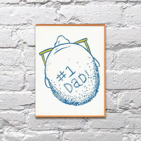#1 Dad Bald Father's Day Card