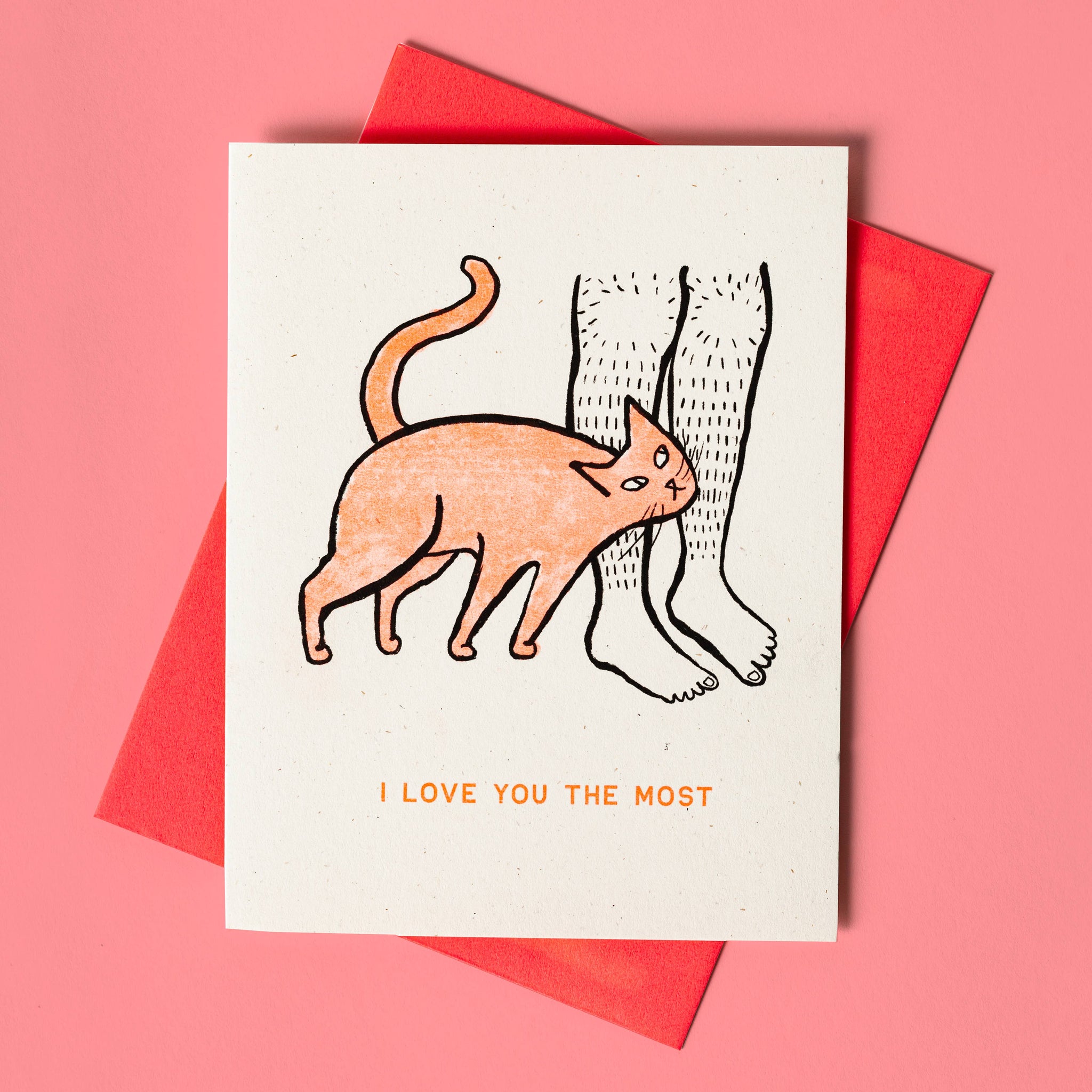 I Love You The Most - Risograph Card