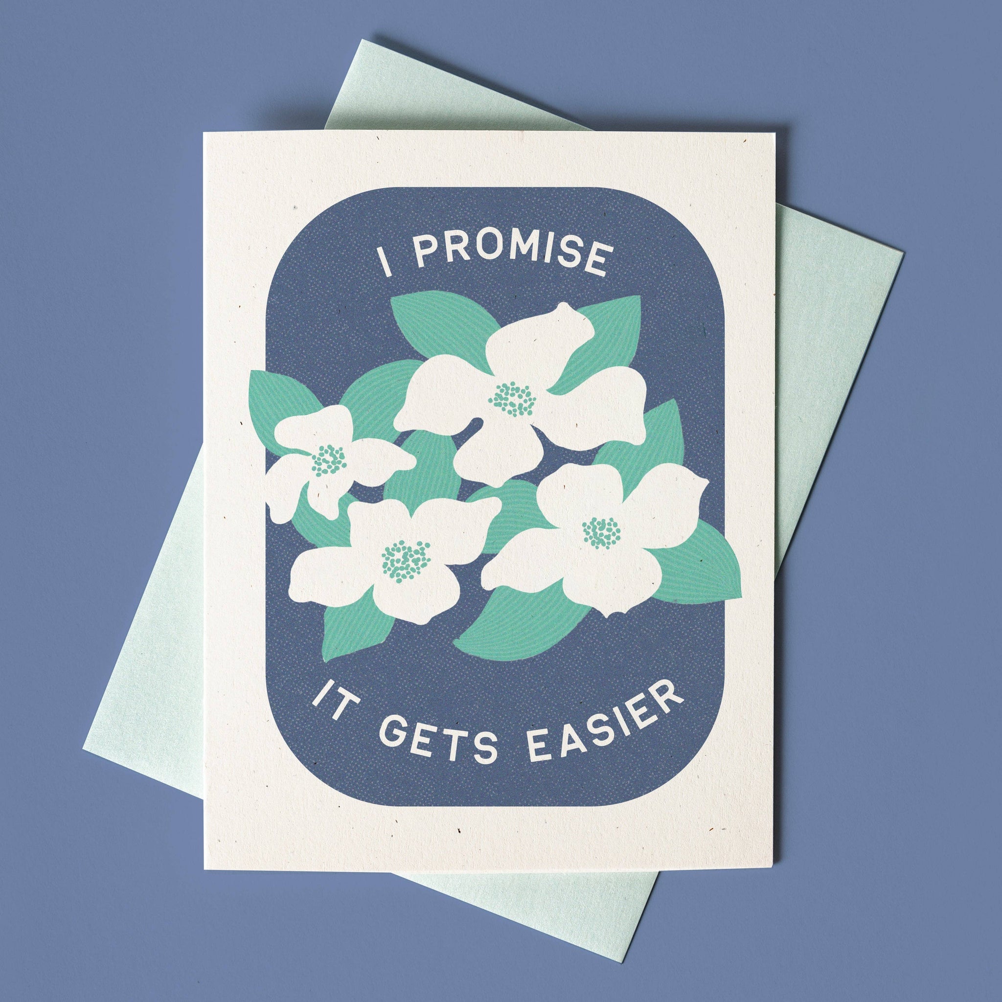 I Promise It Gets Easier - Risograph Sympathy Card