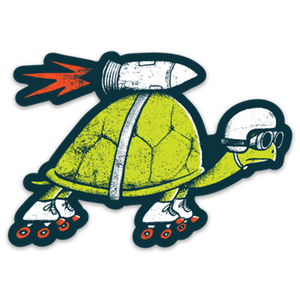 Rocket Turtle Vinyl Sticker