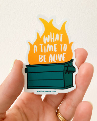 Dumpster Fire Sticker