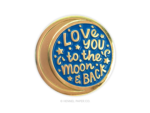 Moon & Back Enamel Pin