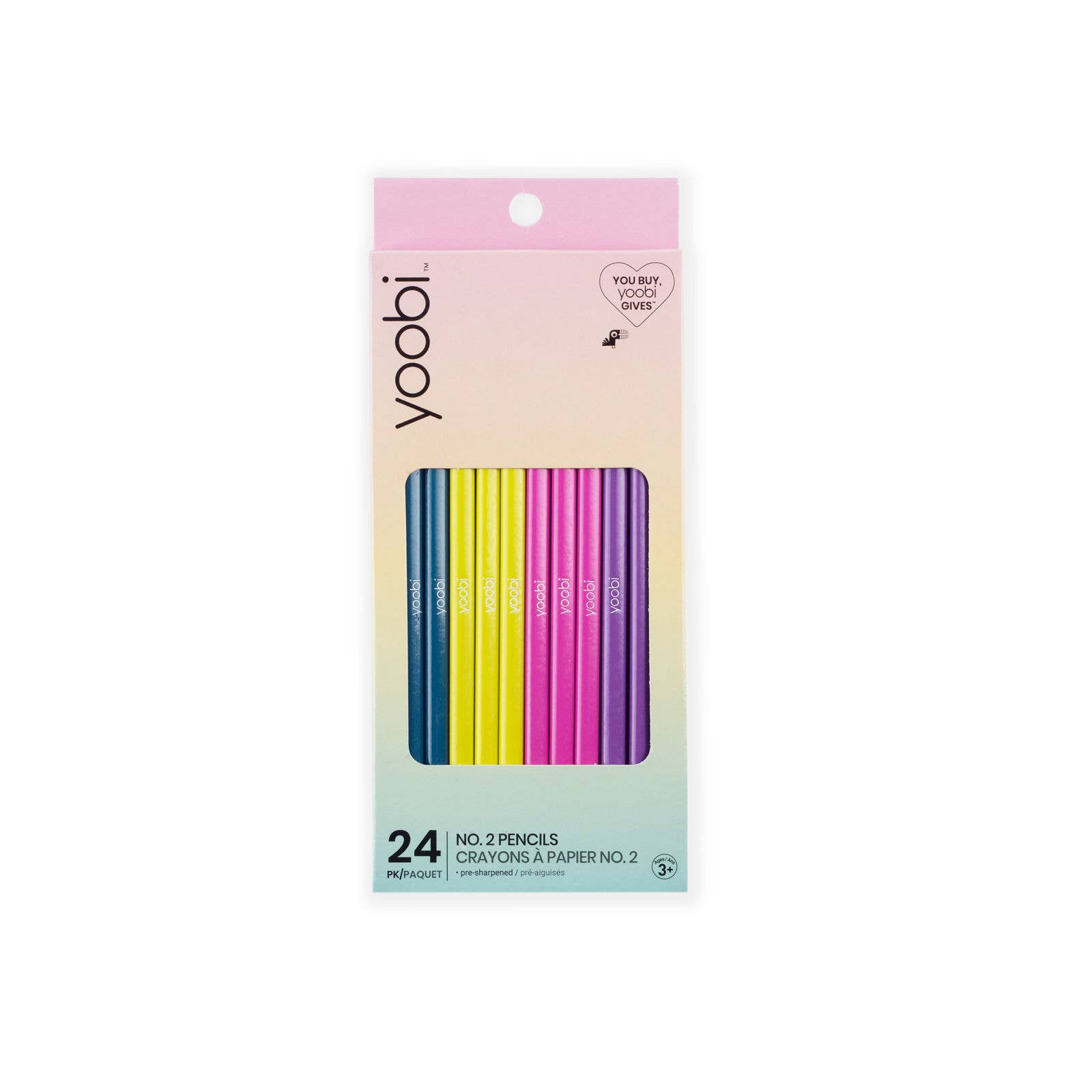 Yoobi Pencil 24pk No. 2 Multicolor
