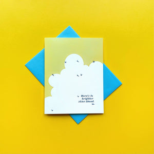 Brighter Skies Letterpress Greeting Card