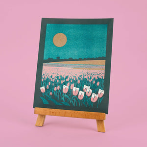 Tulip Field - Risograph Print