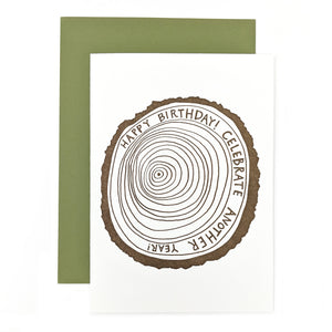 Tree Ring Birthday Card