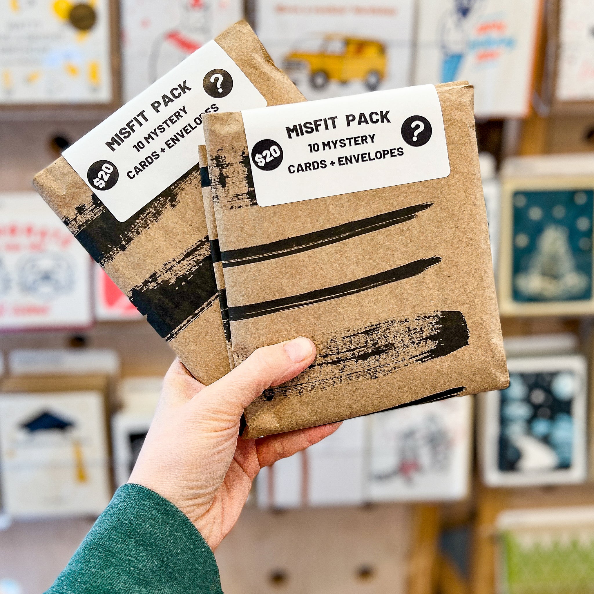 Misfit Pack - Mystery Grab Bag Of 10 Cards + Envelopes