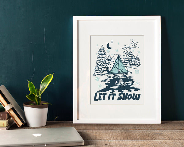 Let It Snow Screenprint