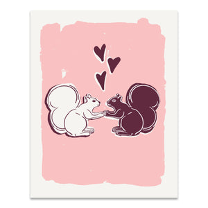 Seconds Sale - Squirrel Love Screenprint
