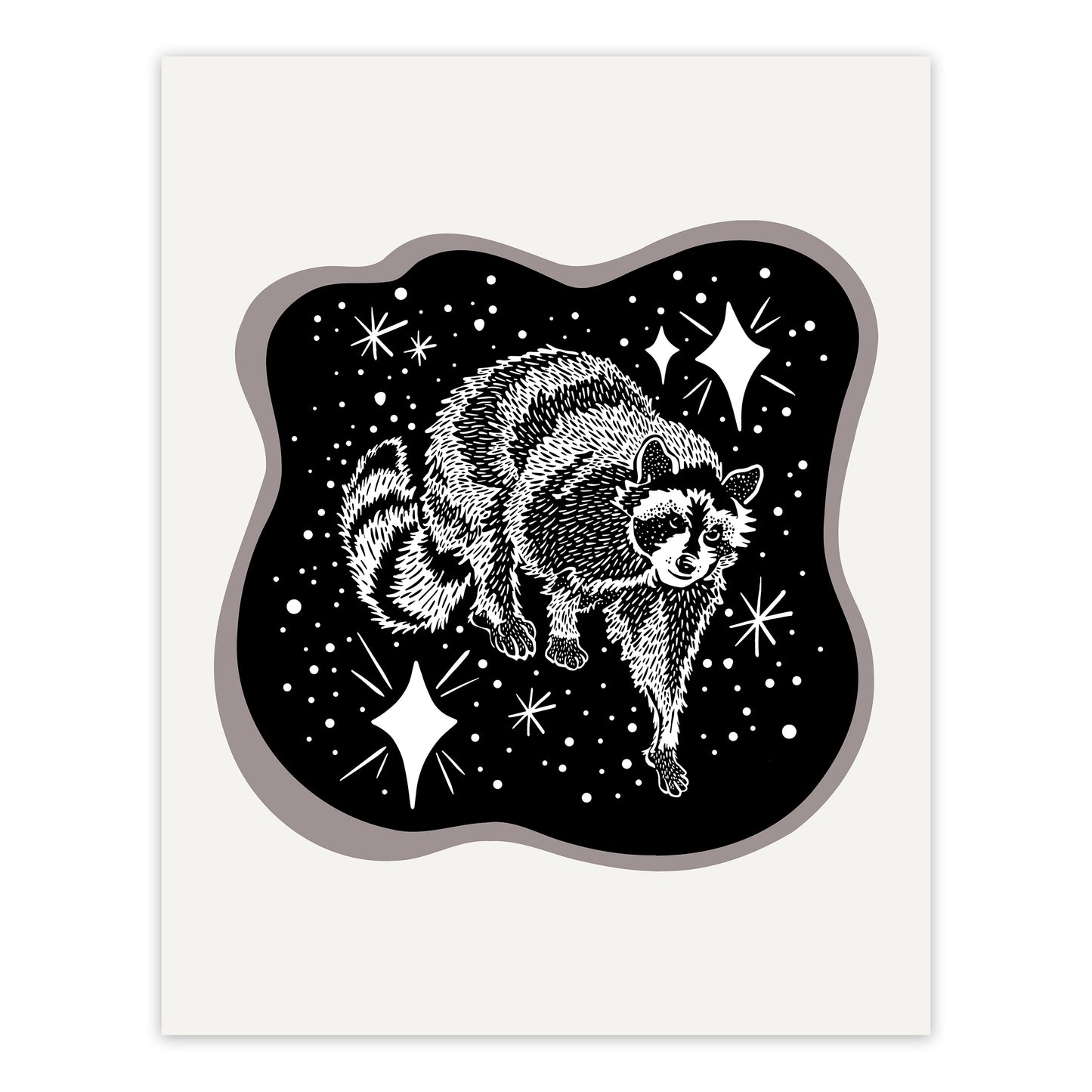 Cosmic Raccoon Screenprint