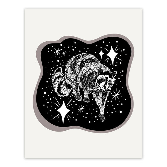 Cosmic Raccoon Screenprint