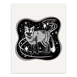 Seconds Sale - Cosmic Fox Screenprint