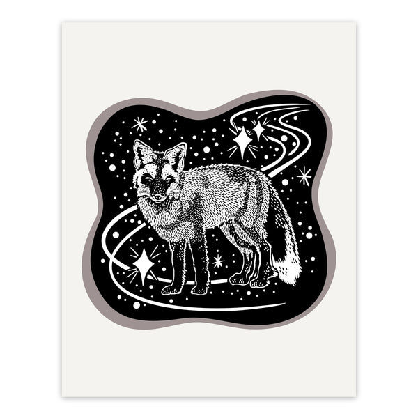 Seconds Sale - Cosmic Fox Screenprint