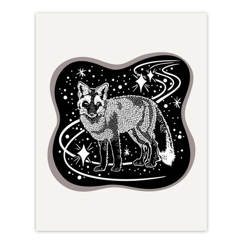Seconds Sale - Cosmic Fox Screenprint
