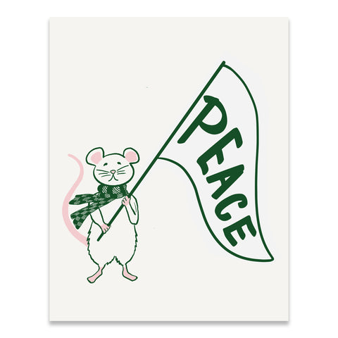 Peace Mouse Screenprint