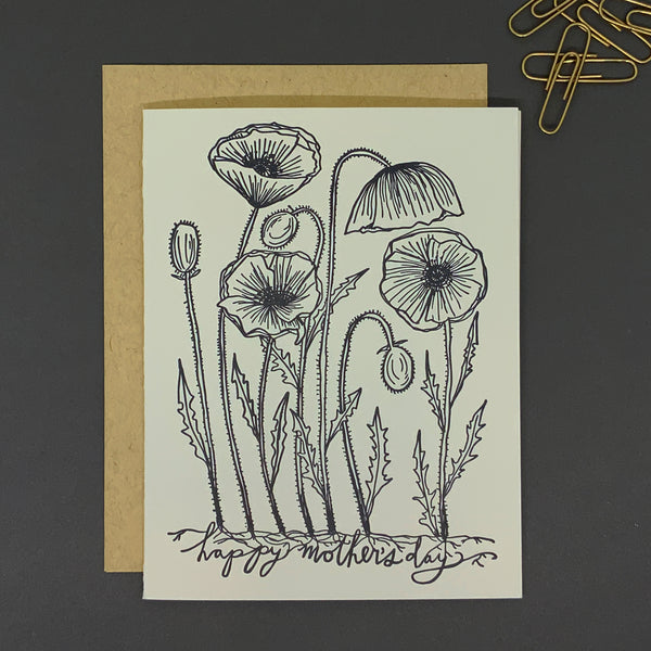 Happy Mother's Day Poppies Card