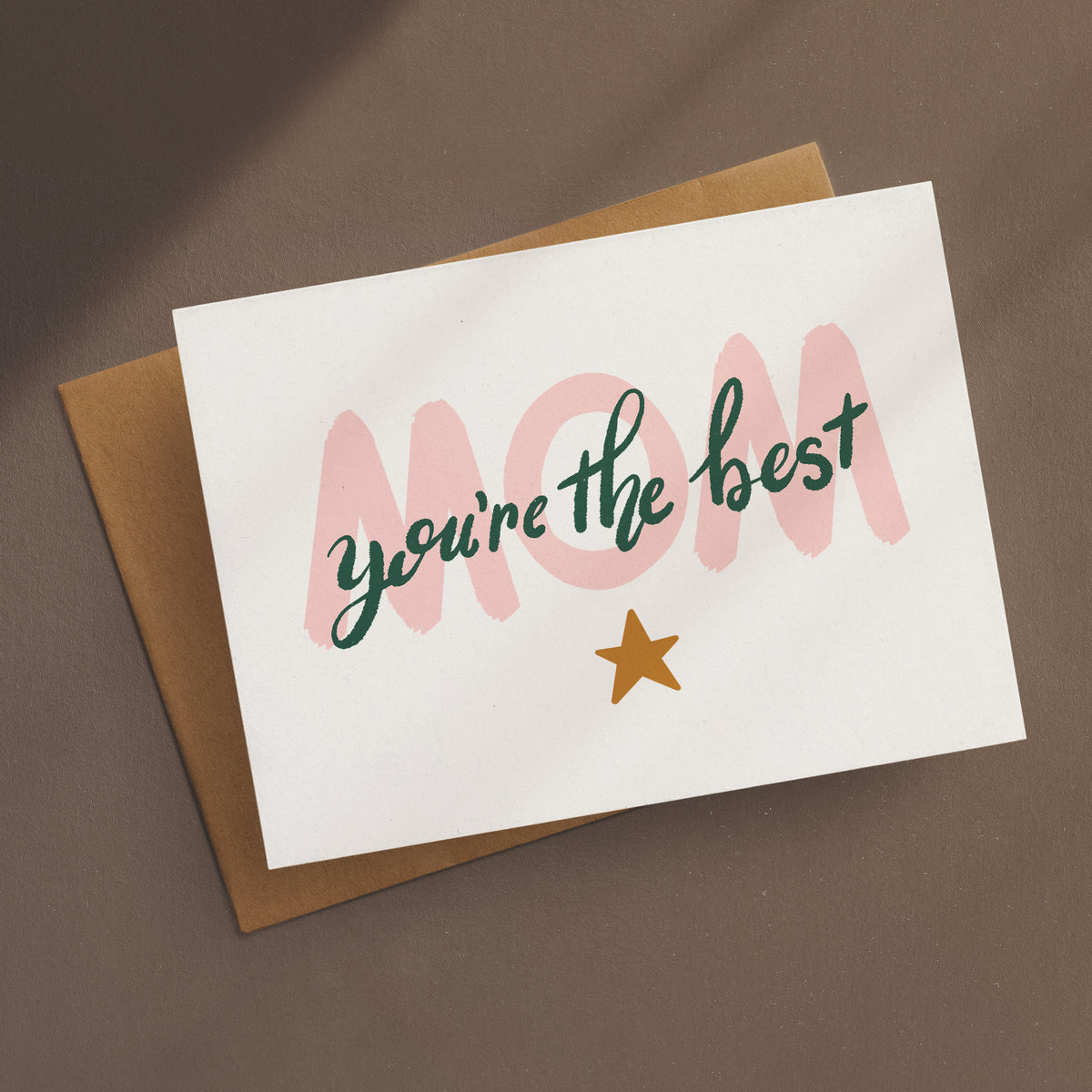 Mom You're The Best Gold Star Card – Starfangled Press