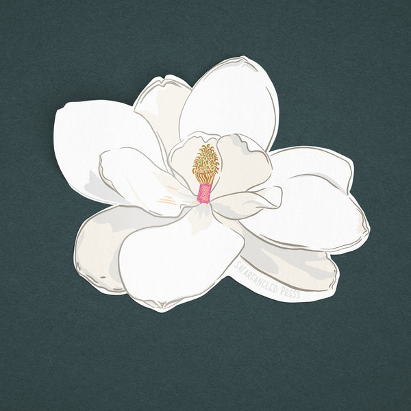 Magnolia Bloom 3" Vinyl Sticker