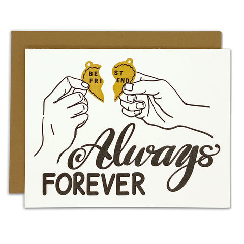 Best Friends Forever Necklace Card