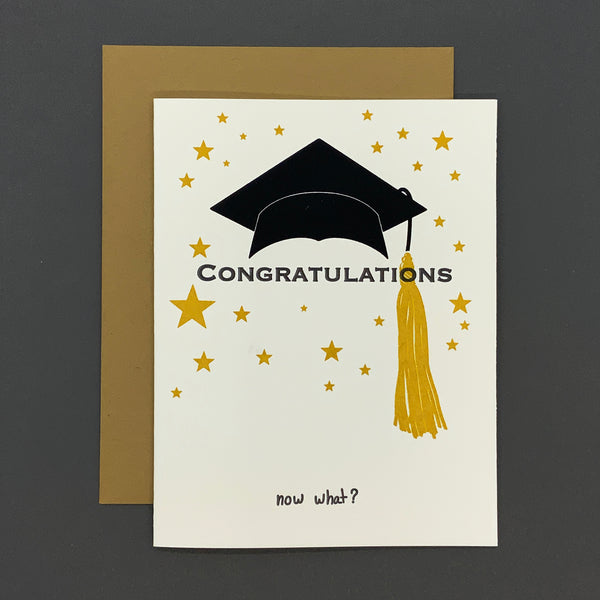 Congratulations, Now What? Graduation Card