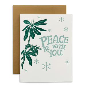 Peace Be With You Winter Holiday Card
