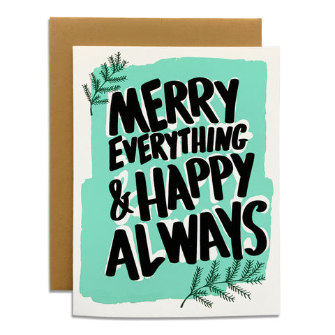 Merry Everything Happy Always Holiday Card
