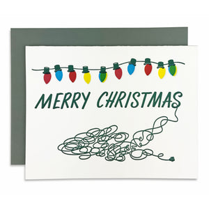 Merry Christmas Lights Mess Card