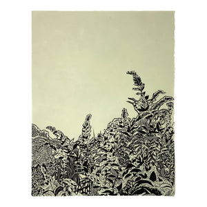 Foliage Woodcut Print