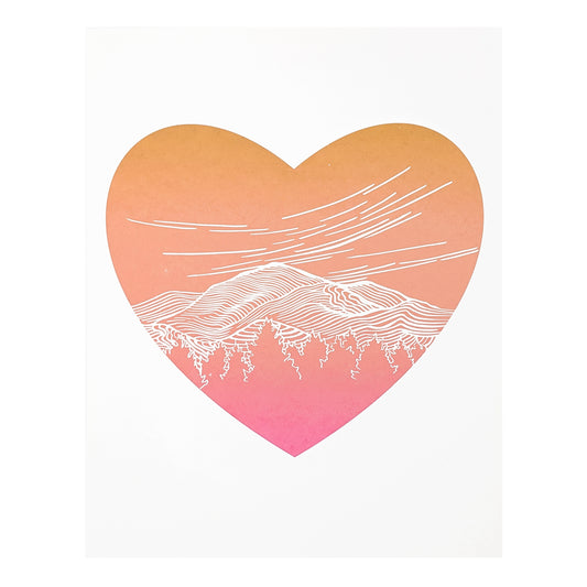 Mountain Heart Screenprint