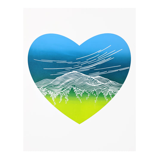 Mountain Heart Screenprint