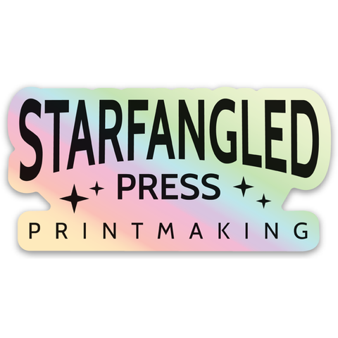 Starfangled Press Holographic Logo 3" Vinyl Sticker