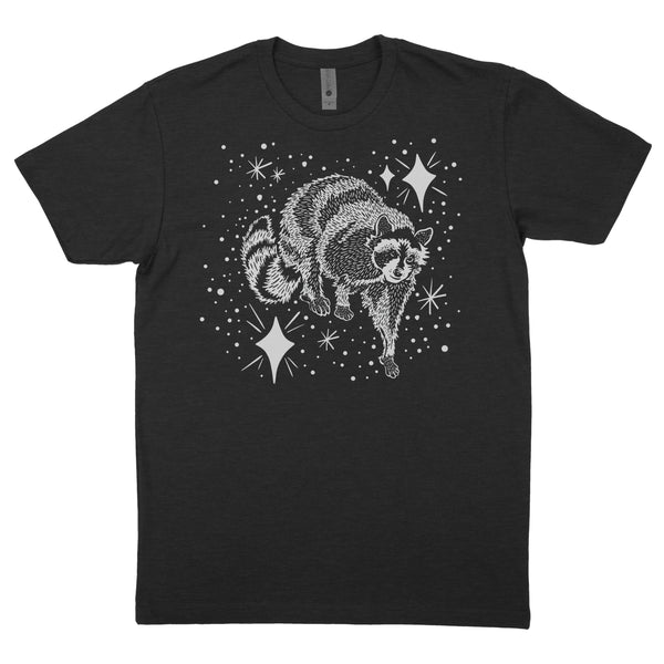 Seconds Sale - Cosmic Raccoon Crew Neck T-Shirt