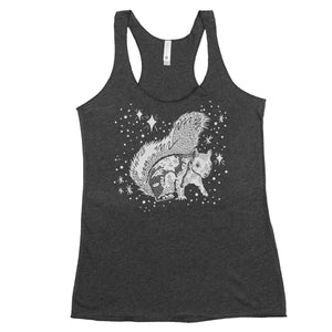 Seconds Sale - Cosmic White Squirrel Racerback Tank